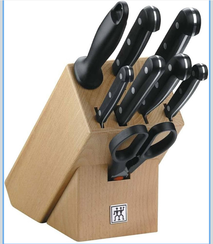 سرویس چاقو آشپزخانه 9 پارچه زولینگ آلمان مدل Zwilling Twin Gourmet